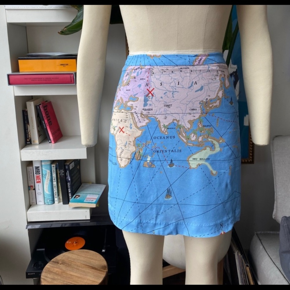 Staud map print skirt - xs